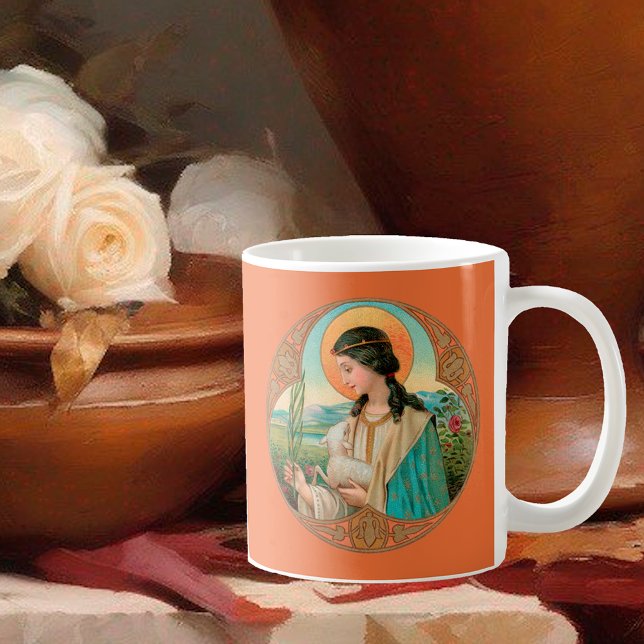 Taza De Café Agnes de Roma (BK 006) Café Mug (Subido por el creador)