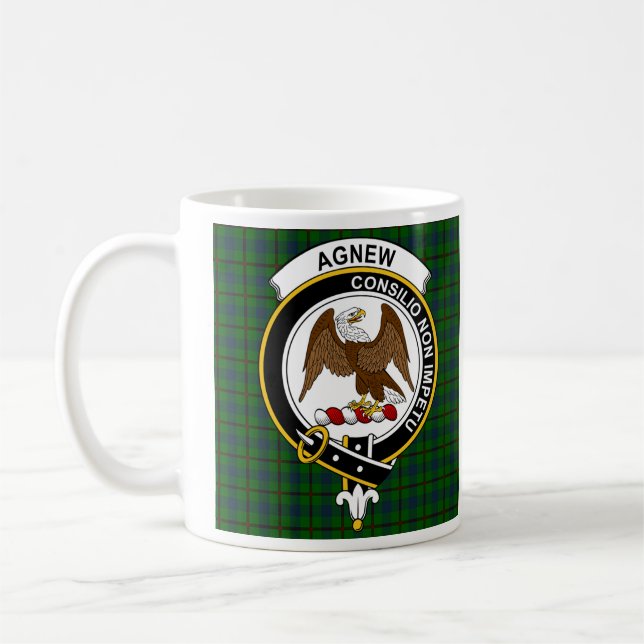 Taza De Café Agnew Hunting Clan Badge Coffee Mug - Tamaño 11oz (Izquierda)