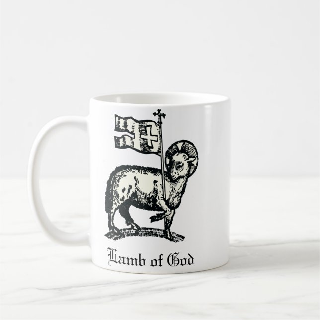 Taza De Café Agnus Dei The Paschal Lamb of God Fine Art  (Izquierda)