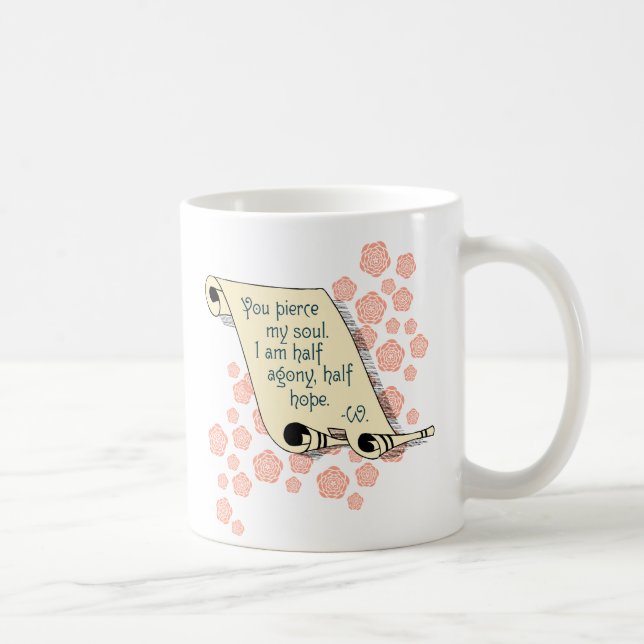 Taza De Café Agonía de la persuasión de Jane Austen media, (Derecha)