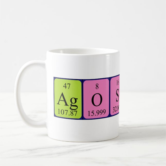 Taza De Café Ágoston tabla periódica mug (Izquierda)
