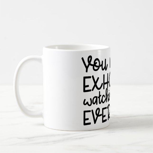Taza De Café Agotamiento del trabajo - Cita divertida de humor  (Izquierda)