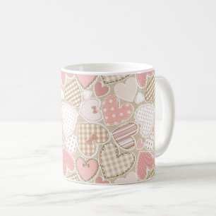 Taza De Café Agradables arcos de color rosa con motivos de teji