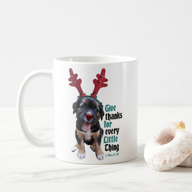 Taza De Café Agradece cada pequeña cosa (Con donut)