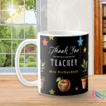 Agradecer Maestro Pizarra Manzana Personalizado