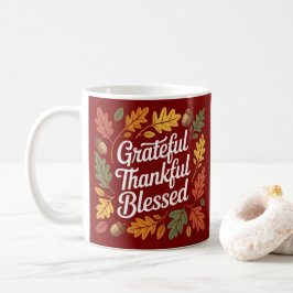 Taza De Café Agradecida Cita de Acción de Gracias