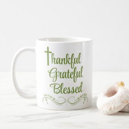 Taza De Café Agradecida y agradecida cita del Día de Acción de 