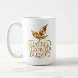 Taza De Café Agradecido Agradecida Bendito