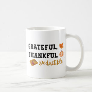 Taza De Café Agradecido Deductible Agradecimiento - Contador di
