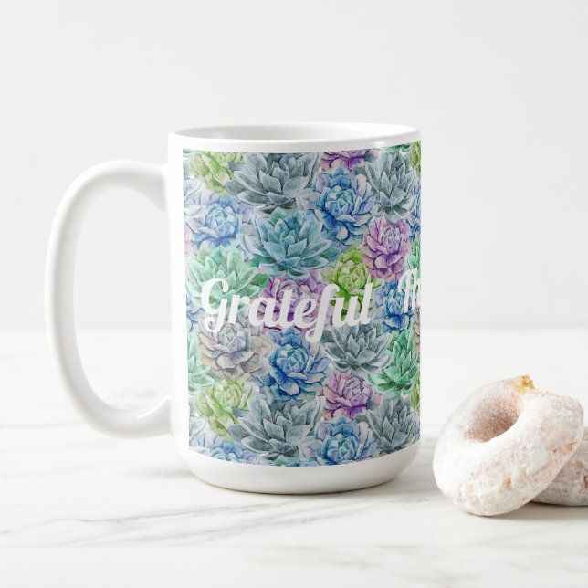 Taza De Café Agradecido - Gracias - Bendito (Con donut)