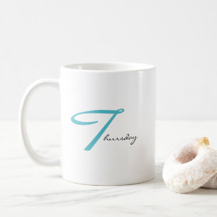 Taza De Café Agradecido Jueves Afirmación de Gratitud Estética