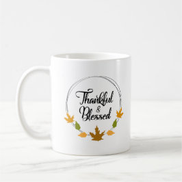 Taza De Café Agradecido y Bendecido Personalizado