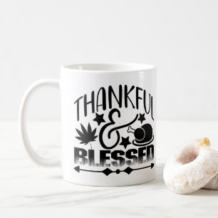 Taza De Café Agradecido y Bendito