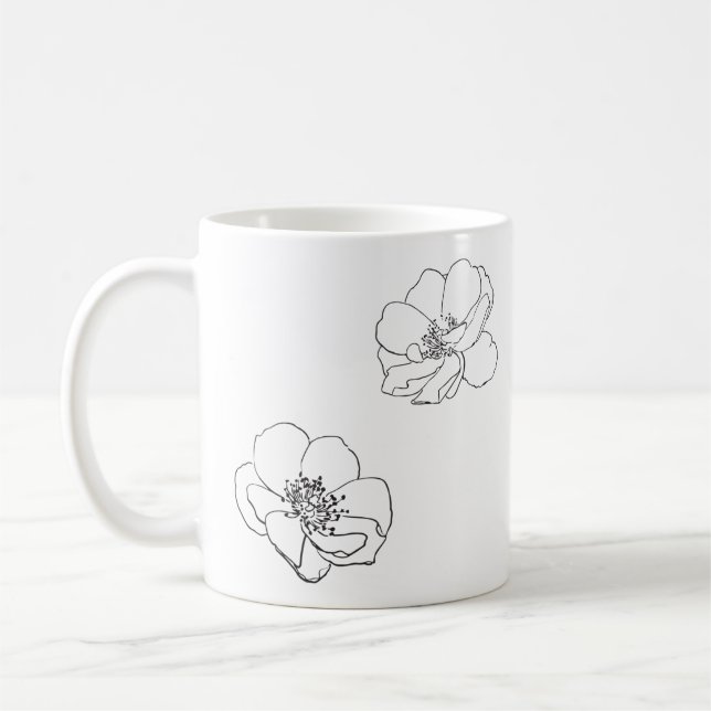 Taza De Café Agradecido y hermoso Rosa Mug (Izquierda)