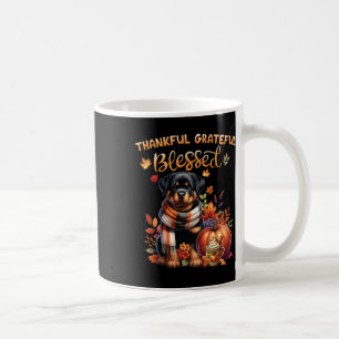 Taza De Café Agradecidos agradecidos Rottweiler Dog Fall Y'al