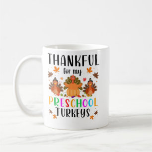 Taza De Café Agradecidos Por Mi Pavo De Preescolar Aburrido Gra