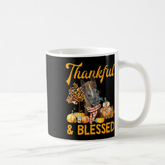 Taza De Café Agradecidos Y Bendecidos Caballos De Calabaza Caen