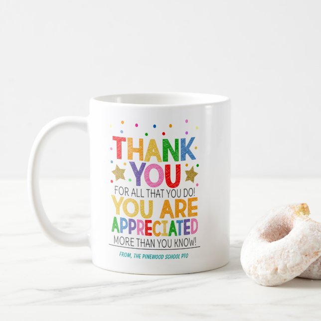 Taza De Café Agradecimiento  (Con donut)