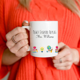 Taza De Café Agradecimiento a los Maestros Enseñar Inspirar Rep
