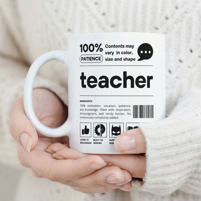 Taza De Café Agradecimiento a maestros código de barras diverti (Subido por el creador)