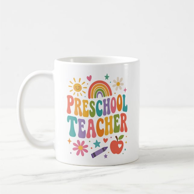 Taza De Café Agradecimiento a maestros de preescolar (Izquierda)