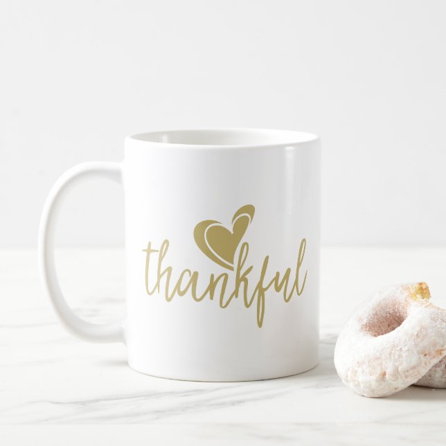 Taza De Café agradecimiento al corazón (Con donut)