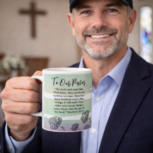 Taza De Café Agradecimiento al pastor Mateo 25:21