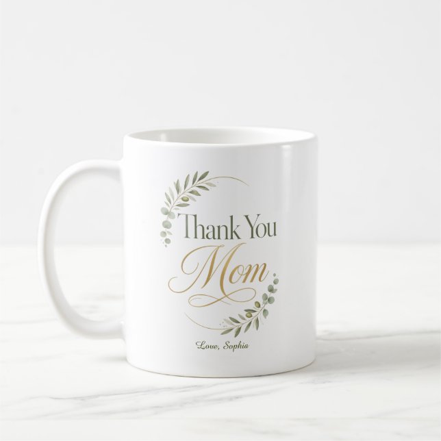 Taza De Café Agradecimiento Botánico a Mamá (Izquierda)