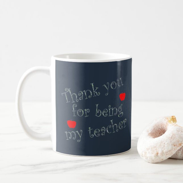 Taza De Café Agradecimiento del aula Red Apple (Con donut)