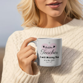 Taza De Café Agradecimiento del profesor Gracias Personalizado 