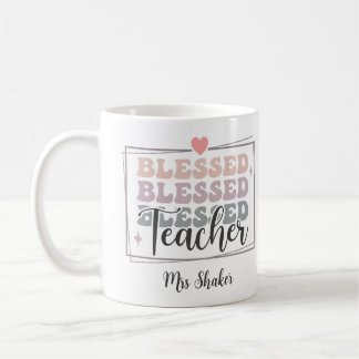 Taza De Café Agradecimiento del profesorado Nombre personalizad