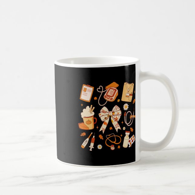 Taza De Café Agradecimiento enfermera otoño Stethoscope Coquett (Derecha)