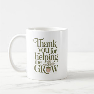 Taza De Café Agradecimiento Personalizado Por Ayudarme a Crecer