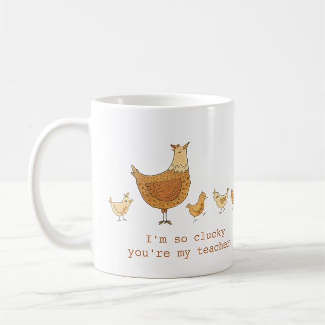 Taza De Café Agradecimientos de profesores pollo Gracias (Izquierda)