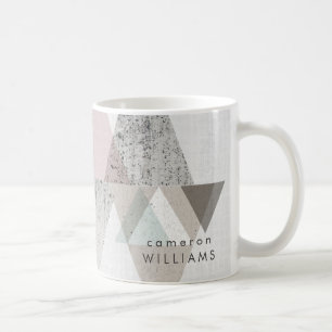 Taza De Café Agrega tu nombre   Amuse II   Geométrico moderno