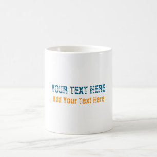 Taza De Café Agrega tu propio texto Eslogan Minimalista Moderno