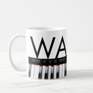 Taza De Café Agregar letra inicial de monograma nombre texto pi