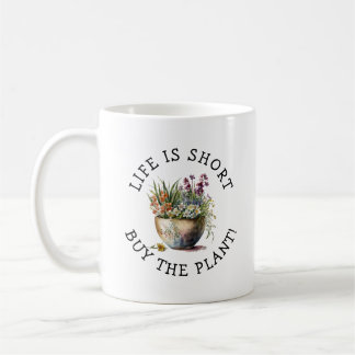 Taza De Café Agregar nombre, Texto - La vida es corta, ¡Compra 
