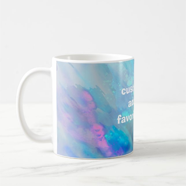 Taza De Café agregar su propia cita personalizado mug acuarela  (Izquierda)