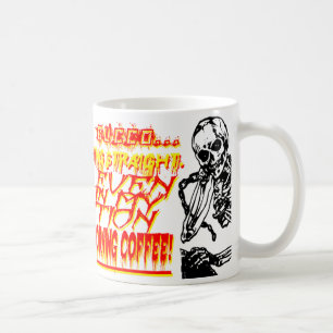 Taza de café agresiva de la mañana con los