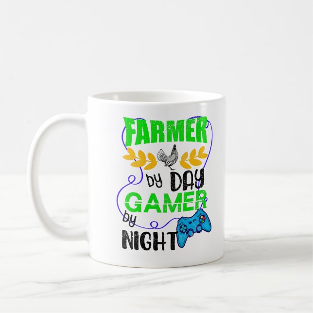 Taza De Café Agricultor por jugador de día por noche (Izquierda)