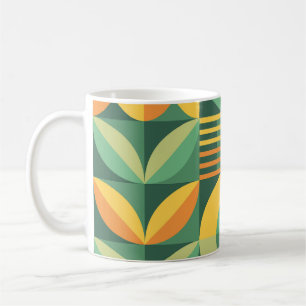 Taza De Café Agricultura Geométrica Vintage Escandinava