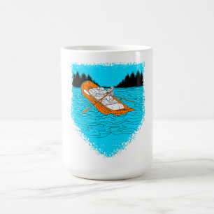 Taza De Café Agua blanca Raftando el Oar después