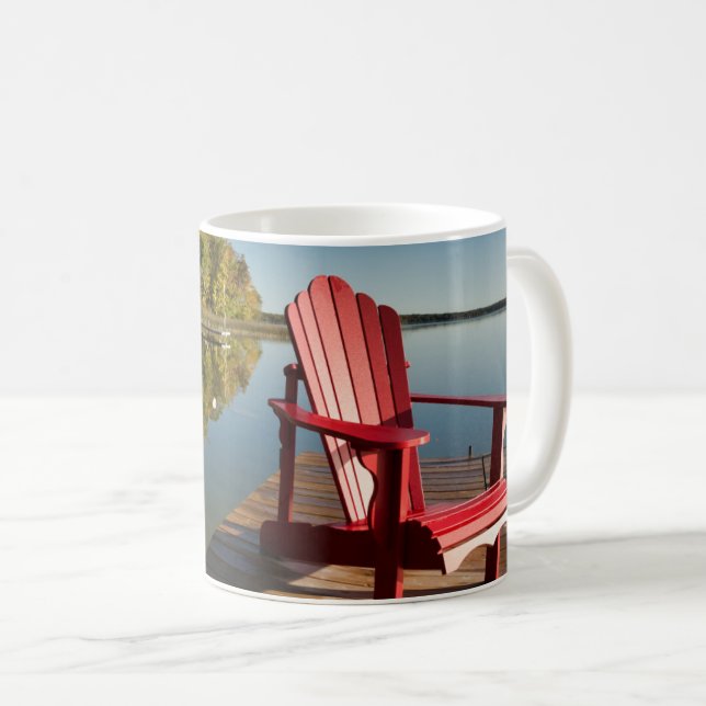 Taza De Café Agua | Cátedra Adirondack en el lago (Anverso derecho)