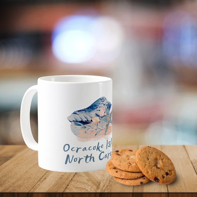 Taza De Café Agua de Ocracoke Island Seasheles (Subido por el creador)