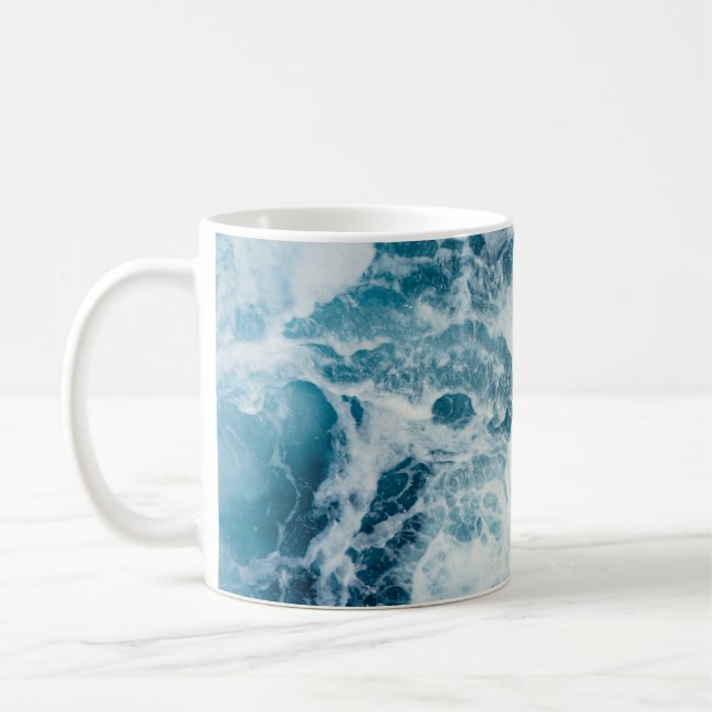 Taza De Café Agua del Mar Azul (Izquierda)
