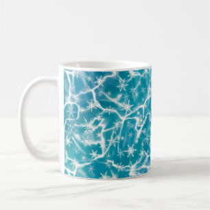 Taza De Café Agua del Mar Azul con nevadas