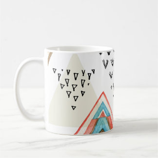 Taza De Café Agua Geométrica Sin Marea: Estilo Tribal.