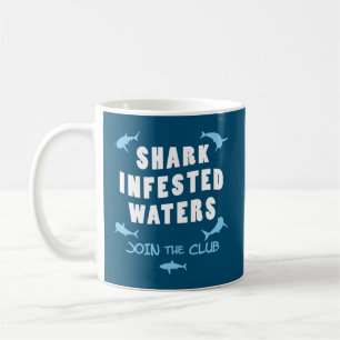 Taza De Café Agua Infestada De Tiburón - Cita De Buceo En Scuba