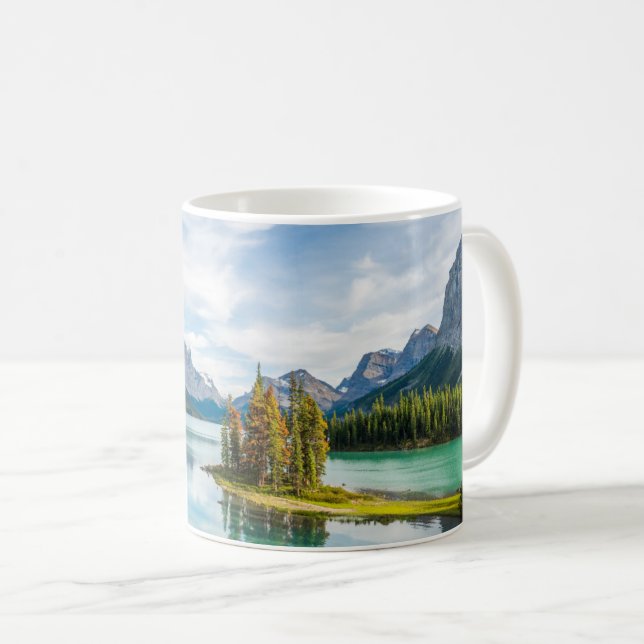 Taza De Café Agua | Lago Maligno, Parque Nacional Jasper, Canad (Anverso derecho)